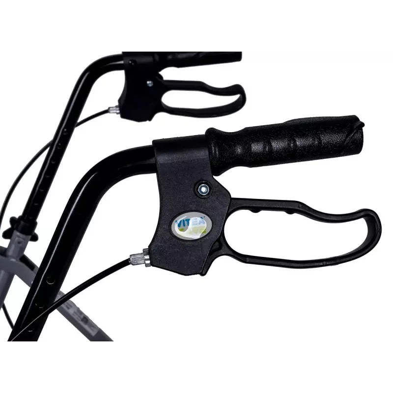 Andador MDH PPC035 / andador con asiento y cesta, aluminio, plegable, carga máx. 136 kg