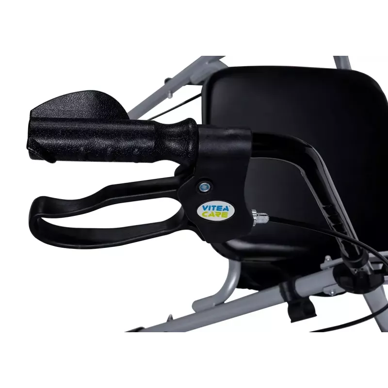 Andador MDH PPC035 / andador con asiento y cesta, aluminio, plegable, carga máx. 136 kg