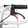 TIMAGO JMC-C3223 andador de cuatro ruedas con frenos, plateado