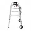 TIMAGO JMC-C3223 andador de cuatro ruedas con frenos, plateado