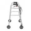 TIMAGO JMC-C3223 andador de cuatro ruedas con frenos, plateado