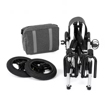 Andador todoterreno de cuatro ruedas TIMAGO RANGER, aluminio, altura ajustable 89,5–102,5 cm, capacidad 136 kg, plegable