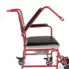 Silla de ruedas para inodoro TIMAGO FS 692 plegable ligera con asiento de inodoro, estructura de acero, 4 ruedas, capacidad 100 kg