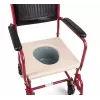 Silla de ruedas para inodoro TIMAGO FS 692 plegable ligera con asiento de inodoro, estructura de acero, 4 ruedas, capacidad 100 kg