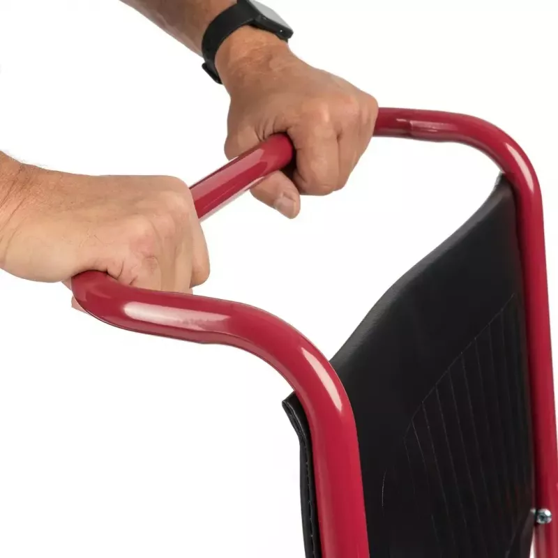 Silla de ruedas para inodoro TIMAGO FS 692 plegable ligera con asiento de inodoro, estructura de acero, 4 ruedas, capacidad 100 kg