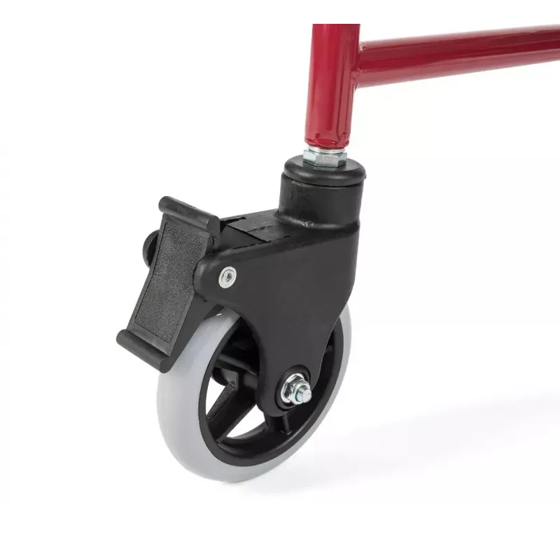 Silla de ruedas para inodoro TIMAGO FS 692 plegable ligera con asiento de inodoro, estructura de acero, 4 ruedas, capacidad 100 kg
