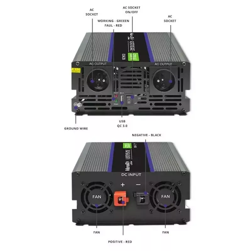 Inversor QOLTEC Monolith 6000 MS 12V a 230V 6000W