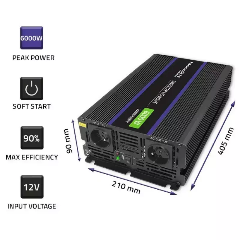 Inversor QOLTEC Monolith 6000 MS 12V a 230V 6000W
