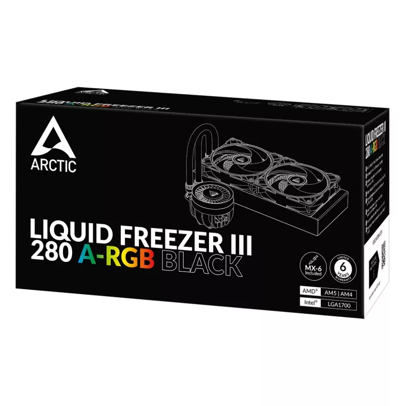 ARCTIC Liquid Freezer III 280 A-RGB - Refrigeración líquida todo en uno para CPU multicompatible con A-RGB