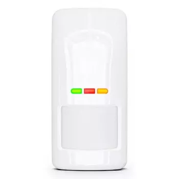 Satel OPAL Plus detector de movimiento de exterior de doble tecnología, blanco