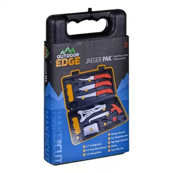 Set de cuchillos de caza fijos Outdoor Edge Jaeger Pak 02OE069 con cuchillo y herramientas para el procesamiento de la caza