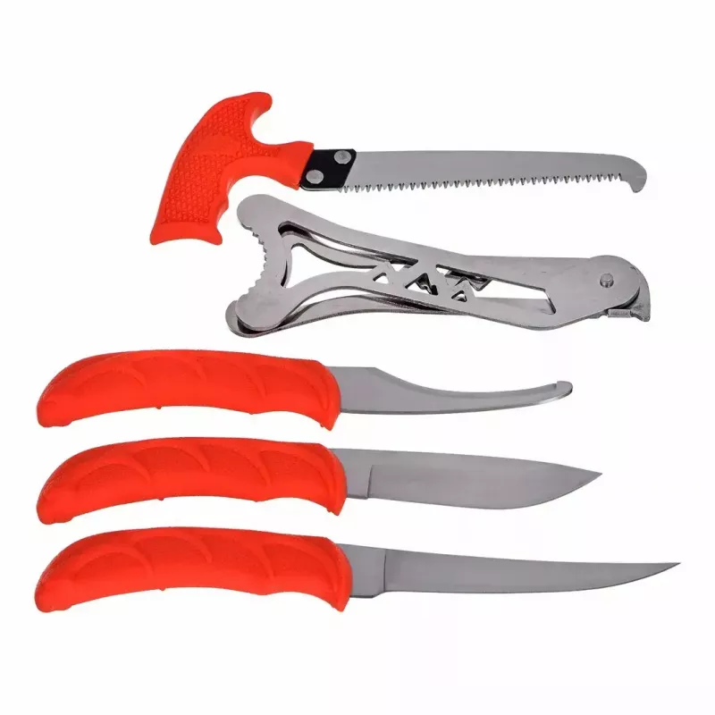 Set de cuchillos de caza fijos Outdoor Edge Jaeger Pak 02OE069 con cuchillo y herramientas para el procesamiento de la caza