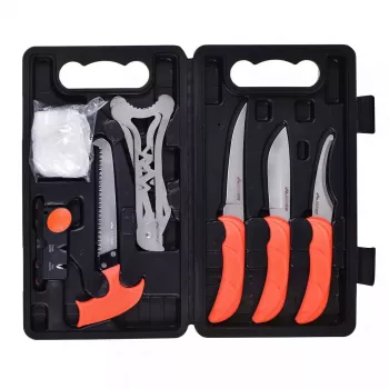 Set de cuchillos de caza fijos Outdoor Edge Jaeger Pak 02OE069 con cuchillo y herramientas para el procesamiento de la caza