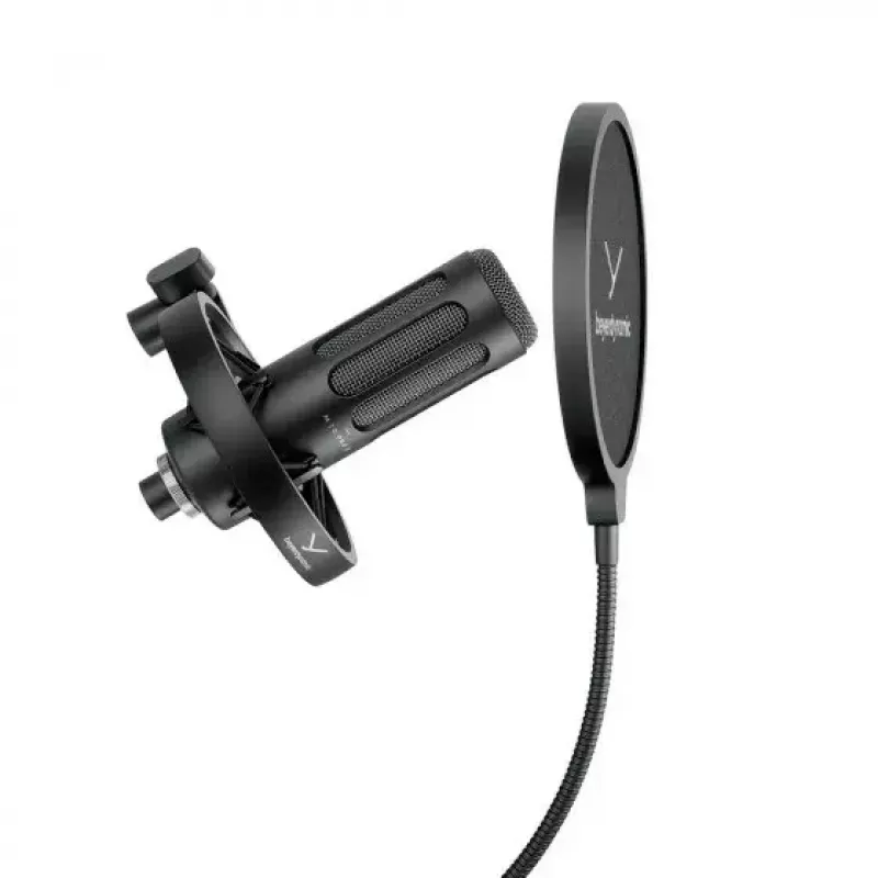 Micrófono dinámico de radiodifusión Beyerdynamic M 70 PRO X — con cable, respuesta de frecuencia optimizada para voz