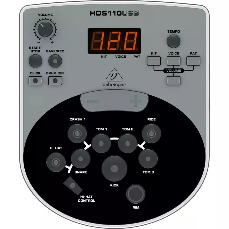 Behringer XD8USB batería electrónica, negro