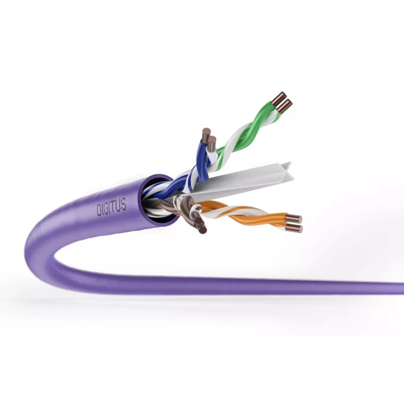 Cable de instalación DIGITUS - CAT6 - U/UTP - 500 m - violeta Dca