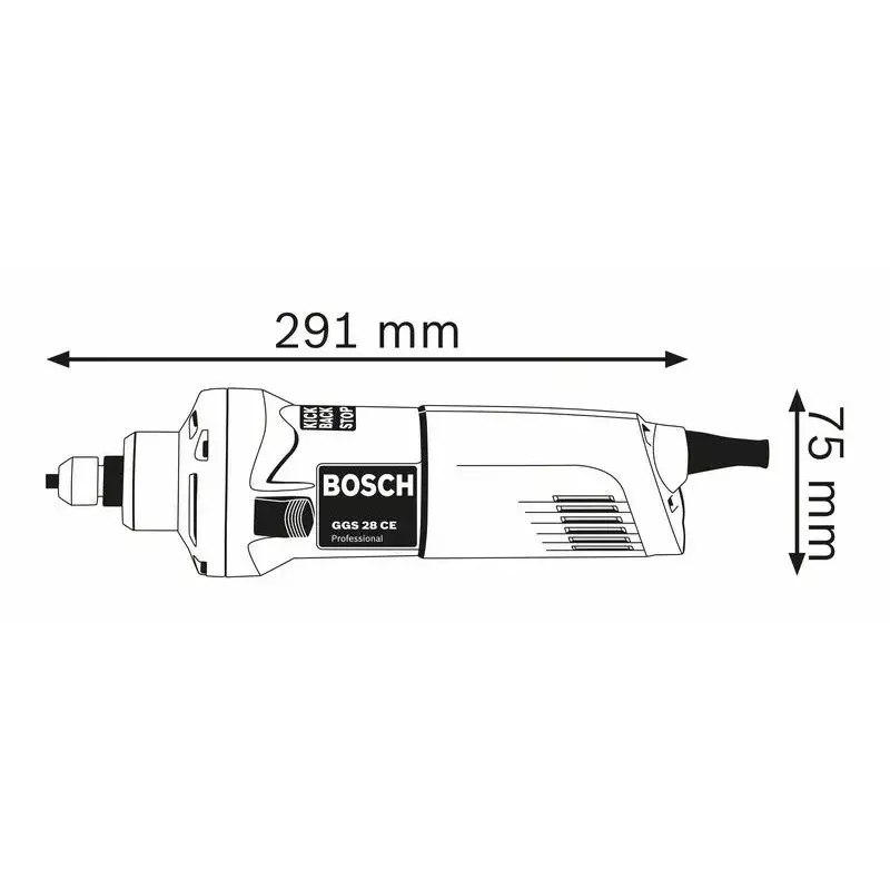 Amoladora recta Bosch 0 601 220 100 10000 rpm 650 W