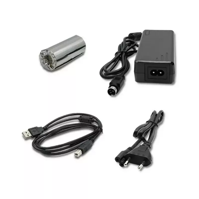 Impresora térmica de etiquetas QOLTEC 50256 con interfaz USB – impresora POS compacta