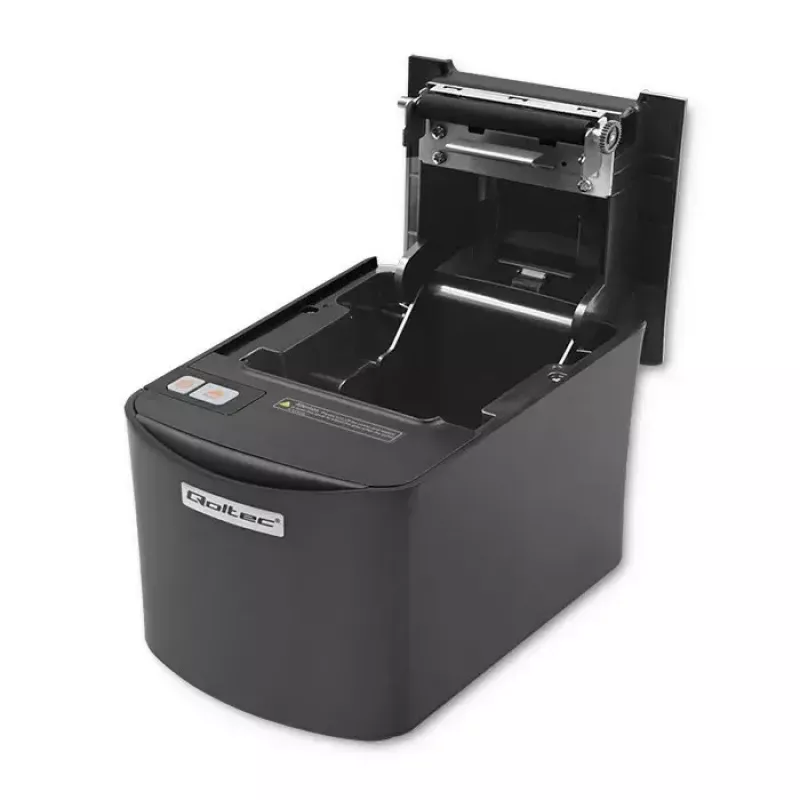 Impresora térmica de etiquetas QOLTEC 50256 con interfaz USB – impresora POS compacta