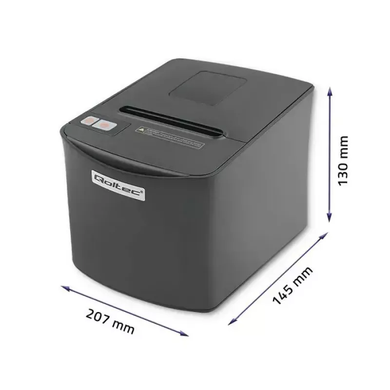 Impresora térmica de etiquetas QOLTEC 50256 con interfaz USB – impresora POS compacta