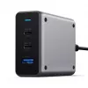 Cargador portátil Satechi ST-TC100GM-EU, 100 W, 2× USB-C, entrada AC 100–240 V, gris