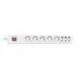 Regleta ActiveJet APN-8G/5M-GR — 8 tomas AC (tipo E/C), cable de 5 m, 10 A, 230 V, gris