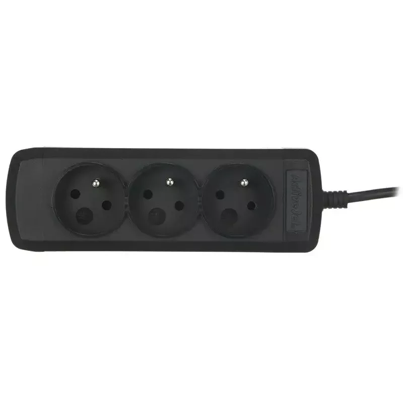 Activejet COMBO-IEC-3G/1.5M alargador, 3 tomas tipo E (UTE), 10 A, 1,5 m, negro
