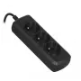 Activejet COMBO-IEC-3G/1.5M alargador, 3 tomas tipo E (UTE), 10 A, 1,5 m, negro