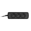 Activejet 3GNU-1.5M-C regleta con cable, 1,5 m, negra