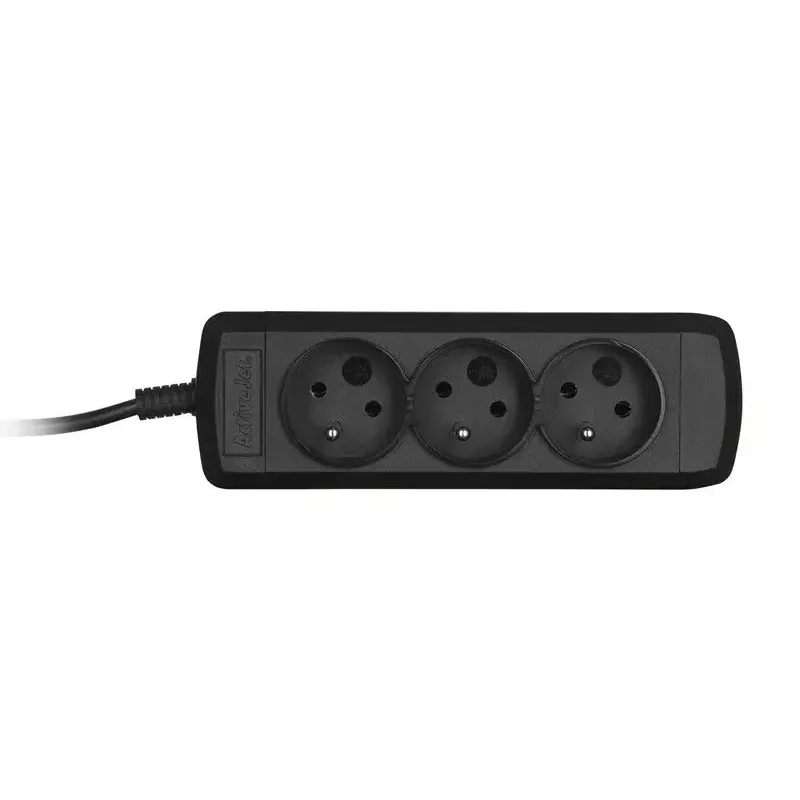 Activejet 3GNU-1.5M-C regleta con cable, 1,5 m, negra