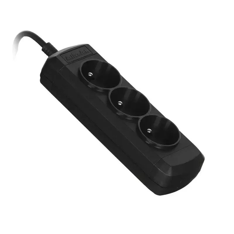 Activejet 3GNU-1.5M-C regleta con cable, 1,5 m, negra