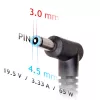 Fuente de alimentación para portátil Akyga AK-ND-25 para HP, 65 W, 19,5 V, 3,33 A, 4,5 x 3,0 mm + pin