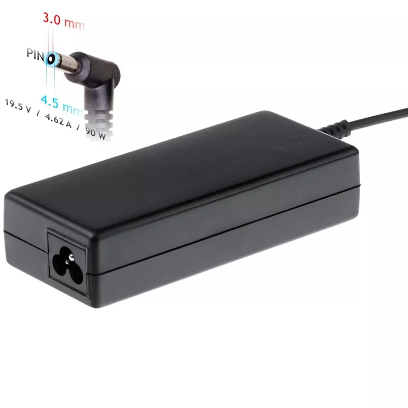 Fuente de alimentación para portátil Akyga AK-ND-26 para HP, 90 W, 19,5 V, 4,62 A, 4,5 x 3,0 mm + pin
