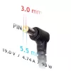 Fuente de alimentación para portátil Akyga AK-ND-27 para Samsung, 90 W, 19 V, 4,74 A, 5,5 x 3,0 mm + pin