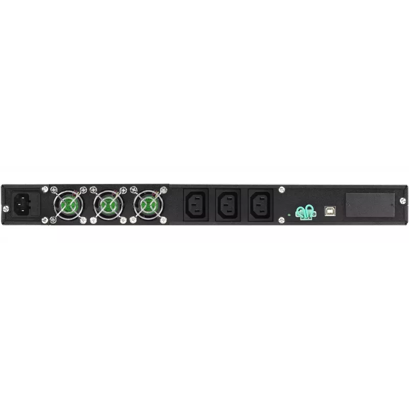 SAI para rack PowerWalker VFI 1000R/1U — doble conversión online, 1 kVA (800 W), 3 salidas C13, 1U, 12,6 kg