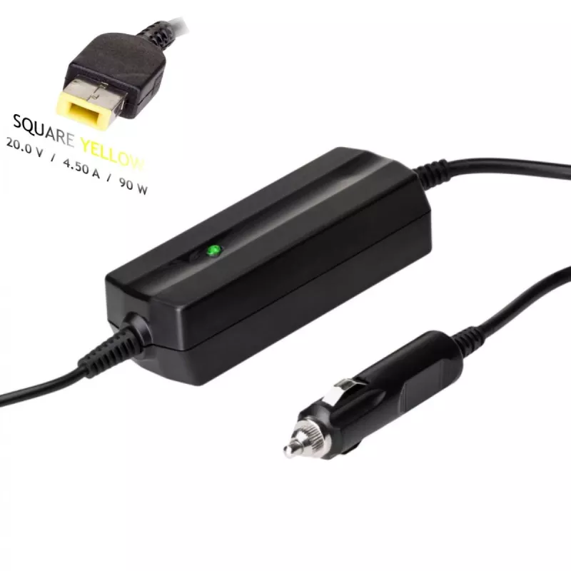 Fuente de alimentación para portátil de coche Akyga AK-ND-42 para Lenovo, 90 W, 20 V / 4,5 A, Slim Tip, entrada 12 V