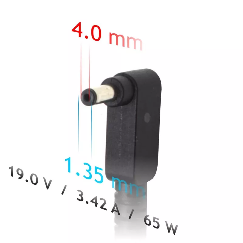 Fuente de alimentación para portátil Akyga AK-ND-55 19 V / 3,42 A, 65 W, conector 4,0 x 1,35 mm, para Asus