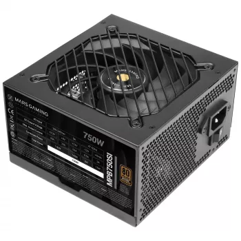 Mars Gaming MPB750SI fuente de alimentación 750 W 24-Pin ATX ATX negra