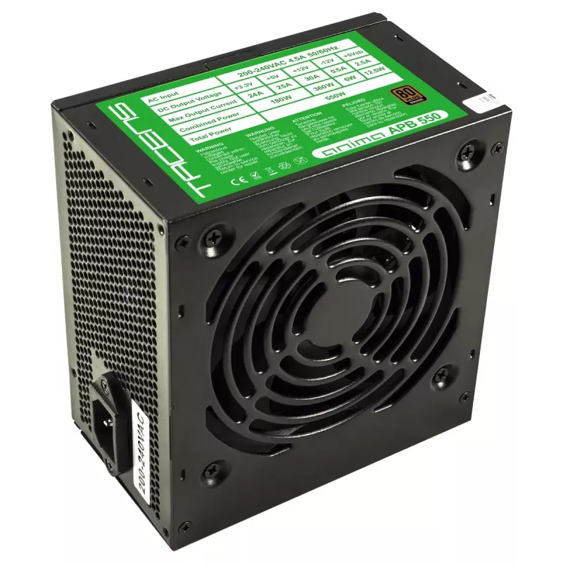 Tacens APB550B fuente de alimentación 550 W 20+4 pin ATX ATX negra