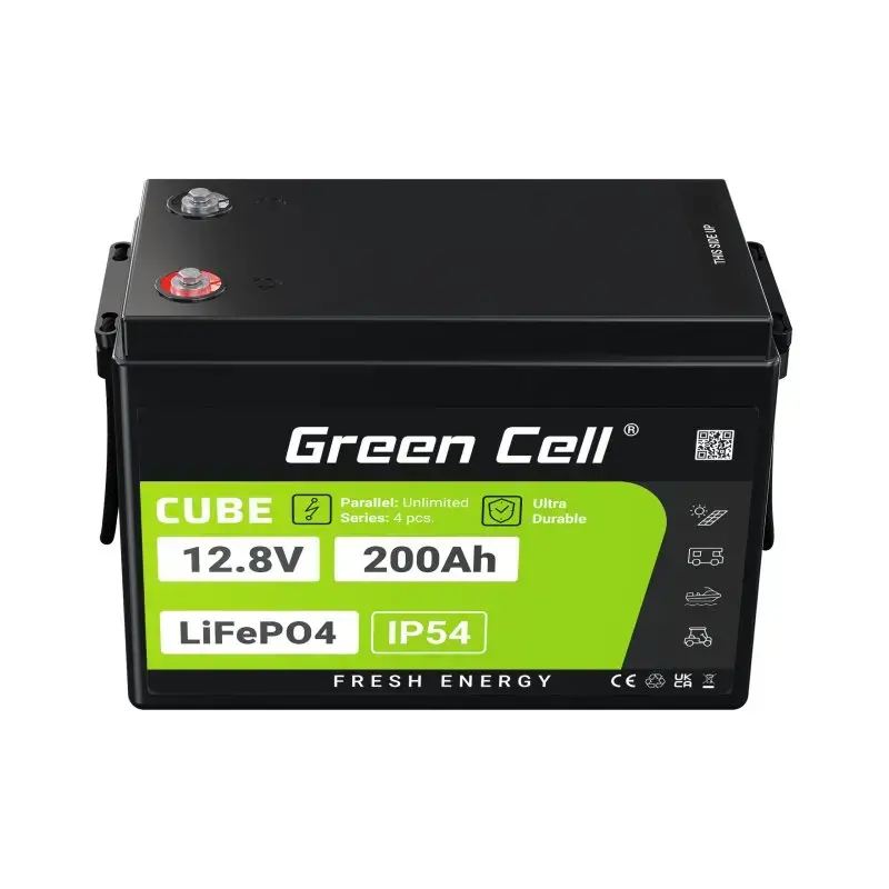 Batería para SAI Green Cell LFPGC12V200AH litio-hierro-fosfato 12,8 V 200 Ah, 395×195×275 mm, 20,5 kg