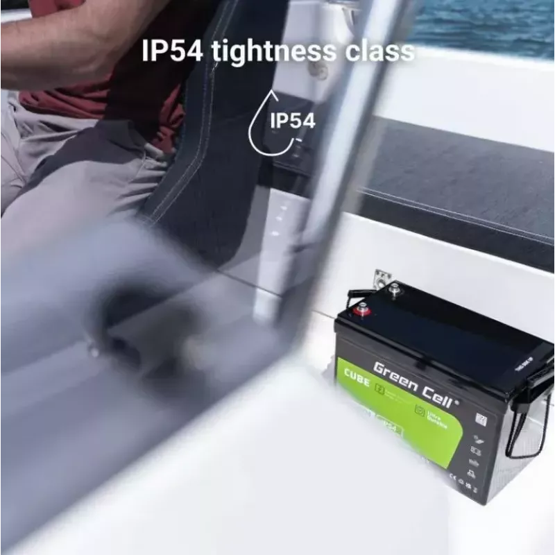 Green Cell CUBE LFPGC12V125AH batería LiFePO4 12,8 V 125 Ah 1600 Wh, IP54, 13,5 kg