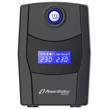 SAI PowerWalker VI 1000 STL, Line-Interactive 1 kVA (600 W), 230 V, AVR, LCD, 2 tomas Type E, USB