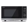 Microondas solo Sharp YC-PS204AE-S, 20 L, 800 W, control táctil LED, 10 niveles de potencia, plato giratorio 24,5 cm, plata