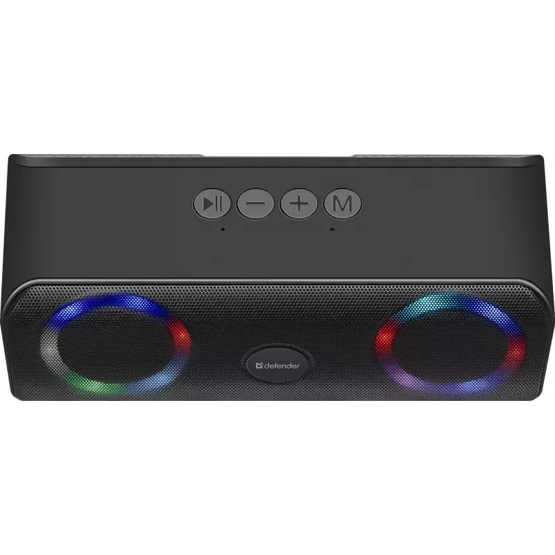 Altavoz Bluetooth mono portátil DEFENDER Q1 negro, 10 W RMS, 1200 mAh, Bluetooth 5.0, MicroSD, FM, AUX, USB