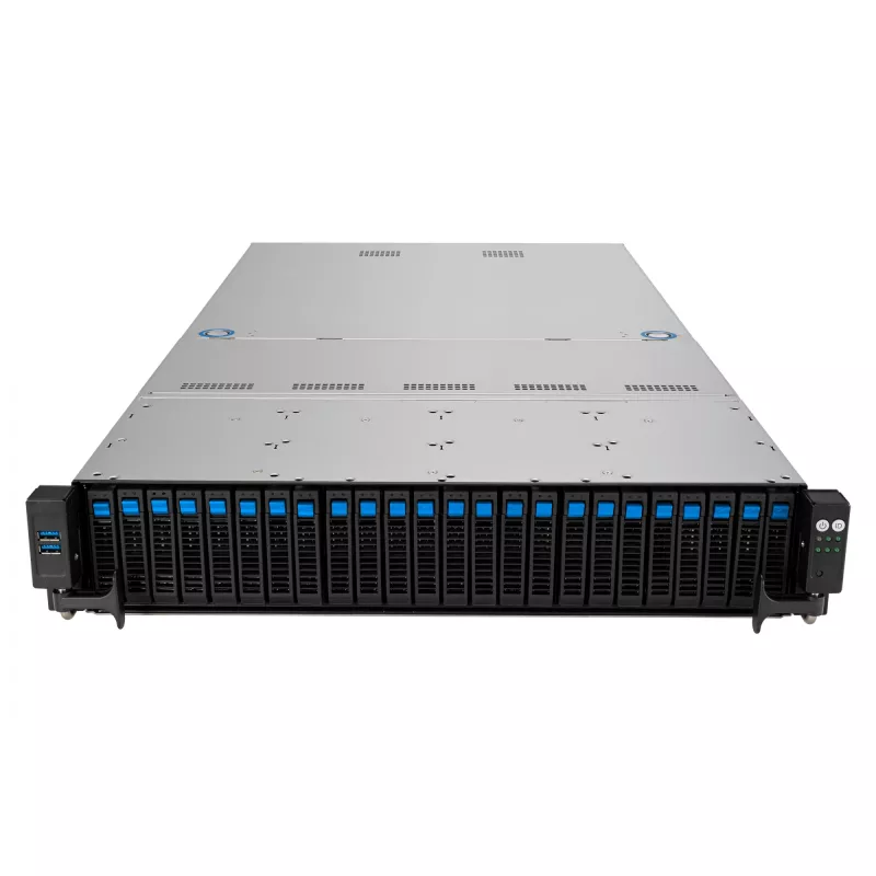 ASUS RS521A-E12-RS24U Socket SP5 rack (2U) negro, plateado