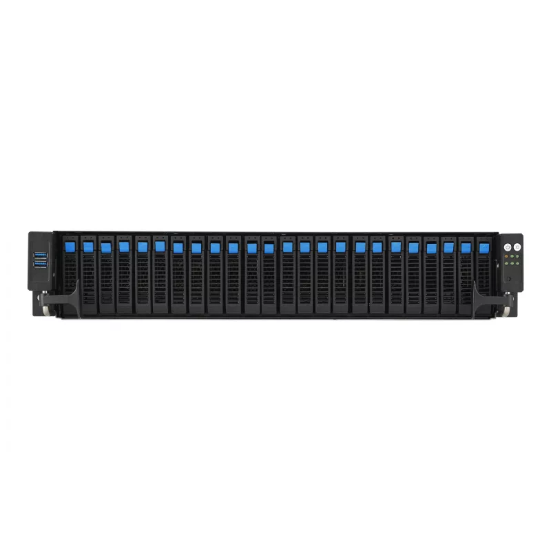 ASUS RS521A-E12-RS24U Socket SP5 rack (2U) negro, plateado