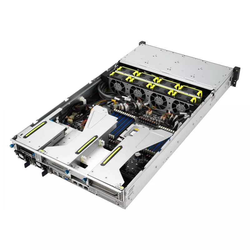 ASUS RS521A-E12-RS24U Socket SP5 rack (2U) negro, plateado