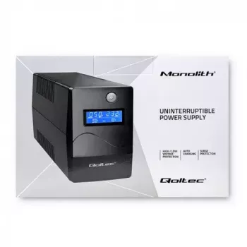 Sistema de alimentación ininterrumpida Qoltec Monolith 0,85 kVA 480 W 2 tomas AC