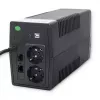 Qoltec Monolith 53979 SAI (UPS), line-interactive, 850 VA / 480 W, 2 tomas Schuko, LCD, USB, RJ45