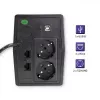 Qoltec Monolith 53979 SAI (UPS), line-interactive, 850 VA / 480 W, 2 tomas Schuko, LCD, USB, RJ45